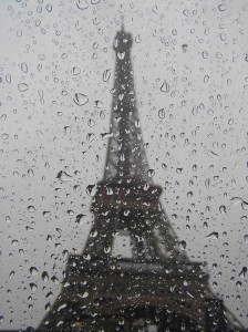 Tower in the rain